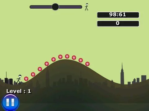 Изображение игры: Stickman Skateboard Hill Ride