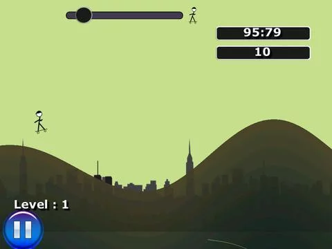 Изображение игры: Stickman Skateboard Hill Ride