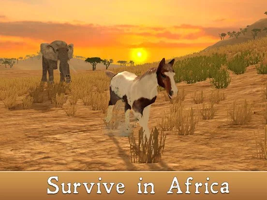 Изображение игры: Wild African Horse: Animal Simulator 2017