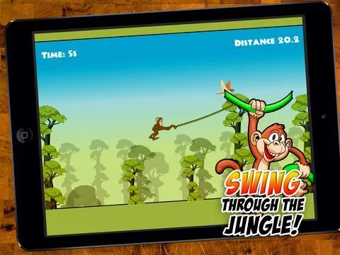 Изображение игры: Swinging Monkey - Swing Through The Heat Of The Jungle As Far As The Baboon Can!