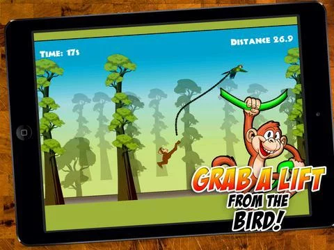 Изображение игры: Swinging Monkey - Swing Through The Heat Of The Jungle As Far As The Baboon Can!