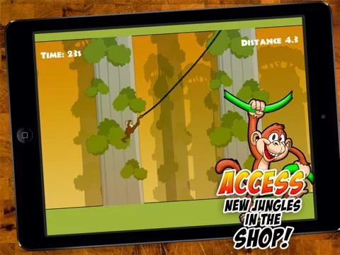 Изображение игры: Swinging Monkey - Swing Through The Heat Of The Jungle As Far As The Baboon Can!