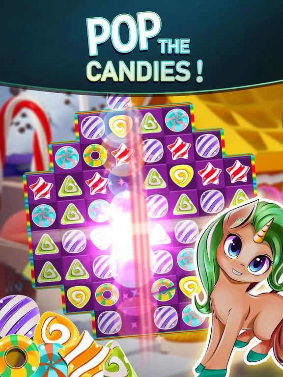 Изображение игры: Magic Unicorn pop match 3