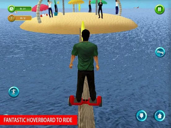 Изображение игры: Riding Hoverboard Stunts Beach