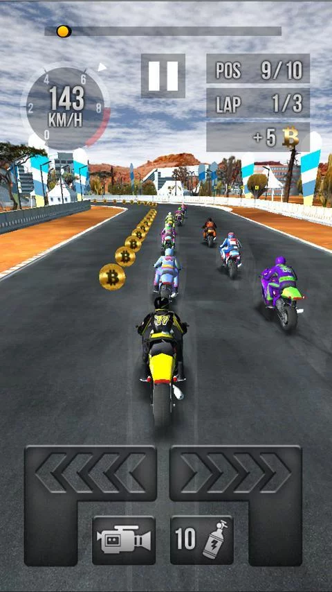 Изображение игры: Thumb Motorbike Racing