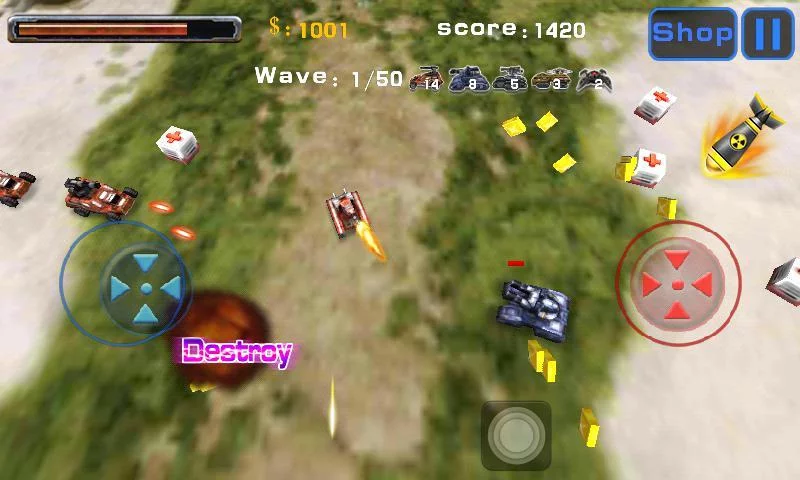 Изображение игры: Tank World War 3D