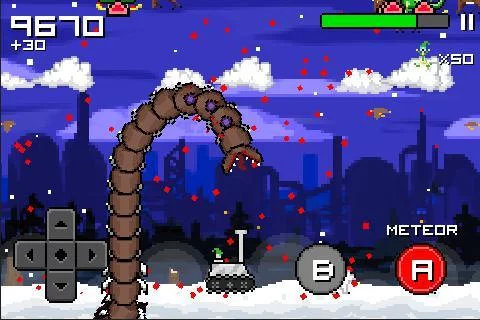 Изображение игры: Super Mega Worm Vs. Santa 2