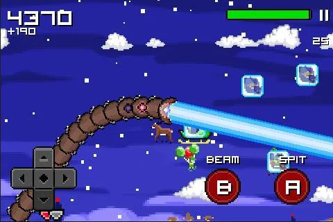Изображение игры: Super Mega Worm Vs. Santa 2