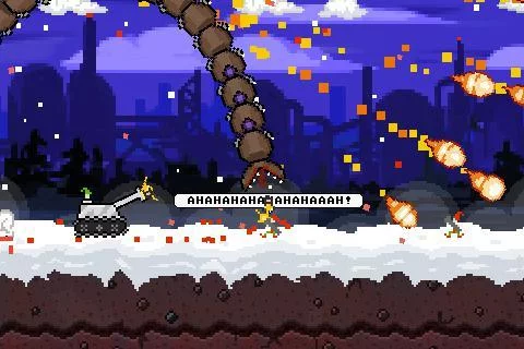 Изображение игры: Super Mega Worm Vs. Santa 2