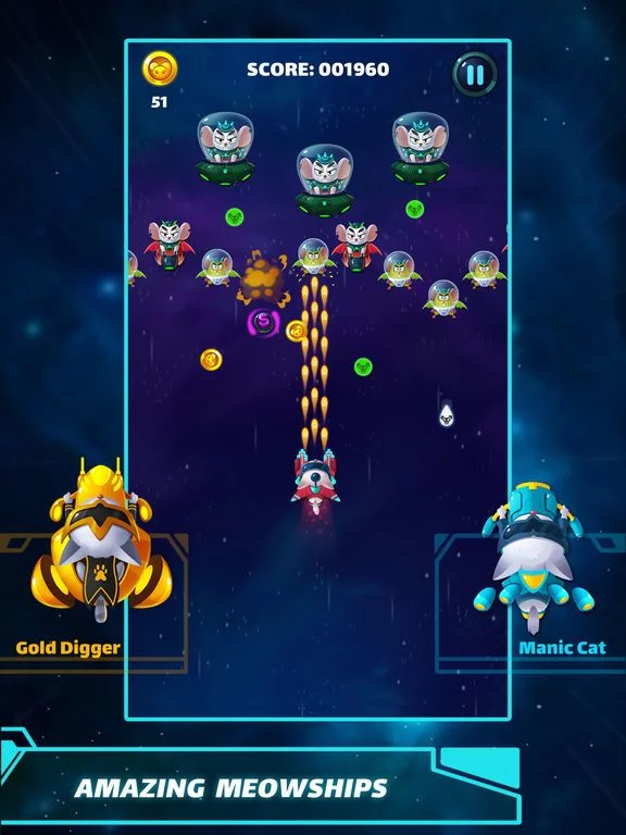 Изображение игры: Cat Shooter: Space Attack