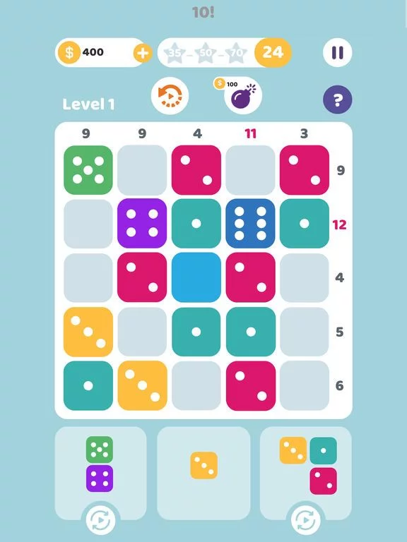 Изображение игры: 10! Dice - Fun Math Puzzle