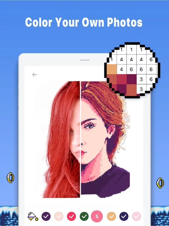 Изображение игры: Bixel– Pixel Art Coloring Book
