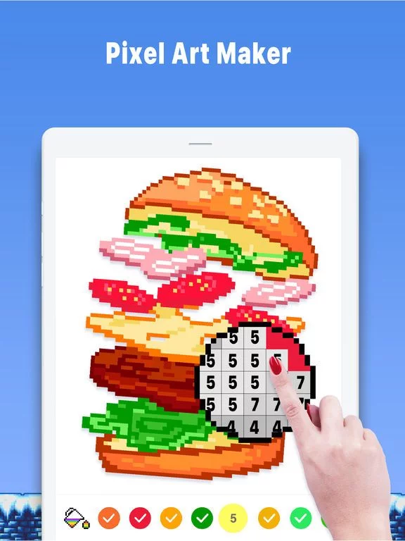 Изображение игры: Bixel– Pixel Art Coloring Book