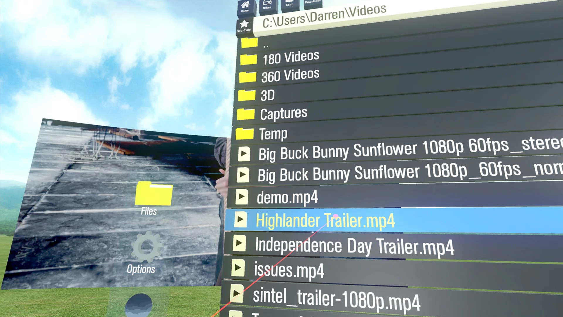 Изображение игры: Simple VR Video Player