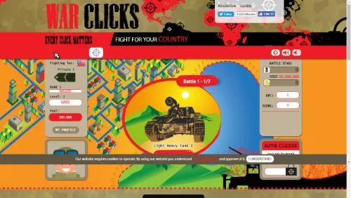 Изображение игры: War Clicks