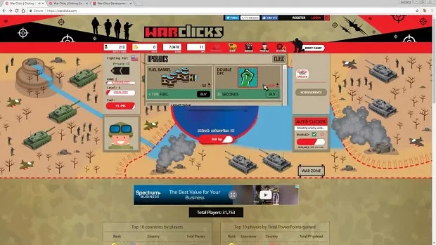 Изображение игры: War Clicks