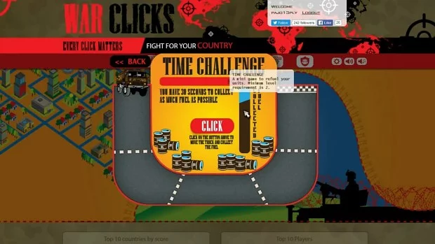 Изображение игры: War Clicks