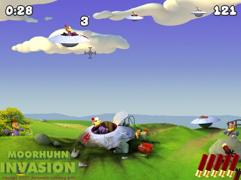 Изображение игры: Moorhuhn Invasion