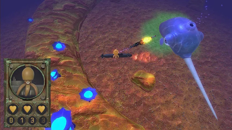 Изображение игры: Octocopter: Super Sub Squid Escape