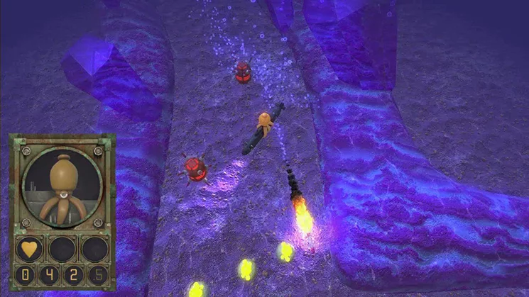 Изображение игры: Octocopter: Super Sub Squid Escape
