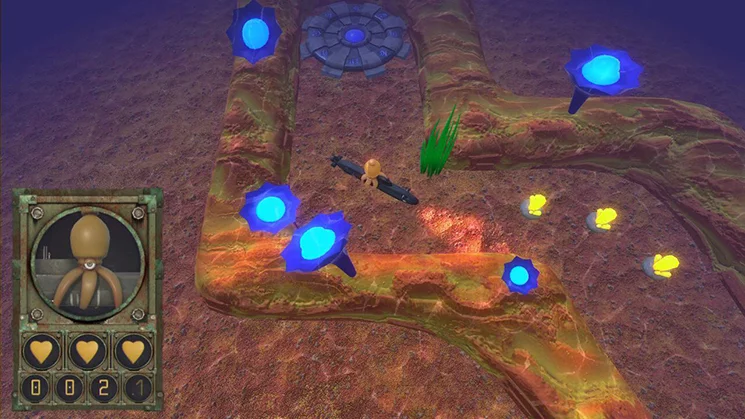 Изображение игры: Octocopter: Super Sub Squid Escape