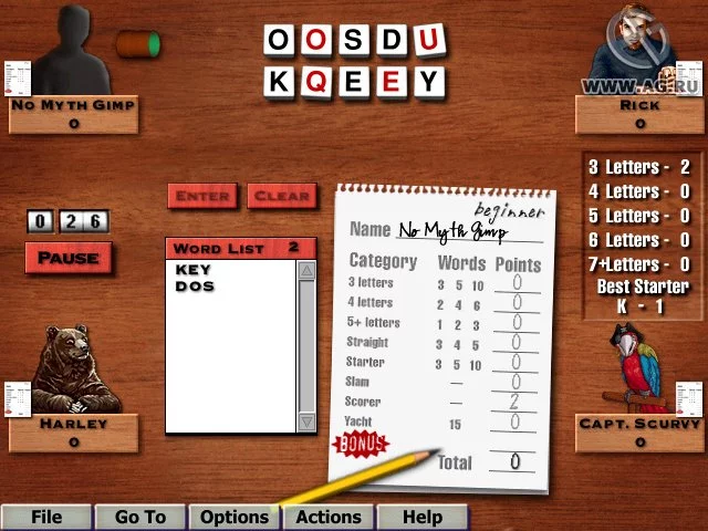 Изображение игры: Hoyle Word Games