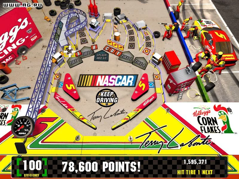 Изображение игры: 3-D Ultra NASCAR Pinball