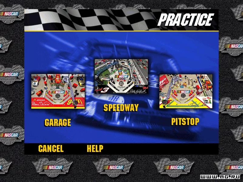 Изображение игры: 3-D Ultra NASCAR Pinball