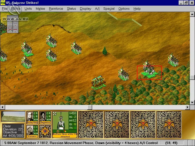 Изображение игры: Battleground 6: Napoleon in Russia