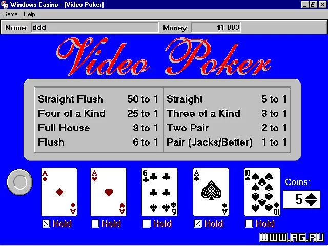Изображение игры: Windows Casino