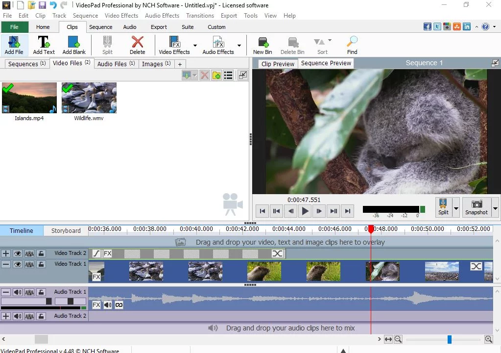 Изображение игры: VideoPad Video Editor