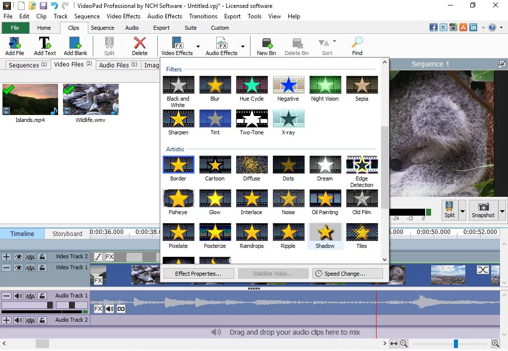 Изображение игры: VideoPad Video Editor