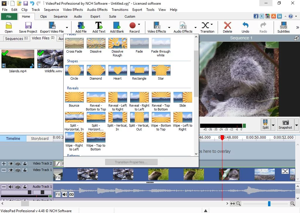 Изображение игры: VideoPad Video Editor
