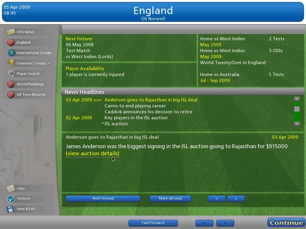 Изображение игры: Cricket Coach 2009