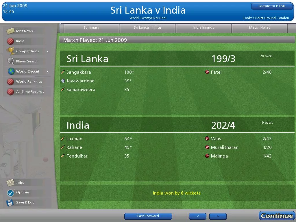 Изображение игры: Cricket Coach 2009
