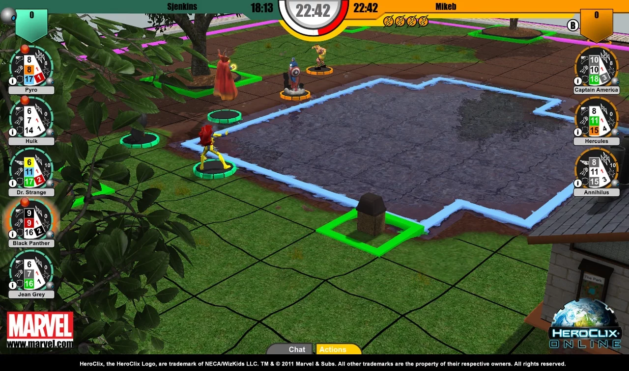 Изображение игры: HeroClix Online