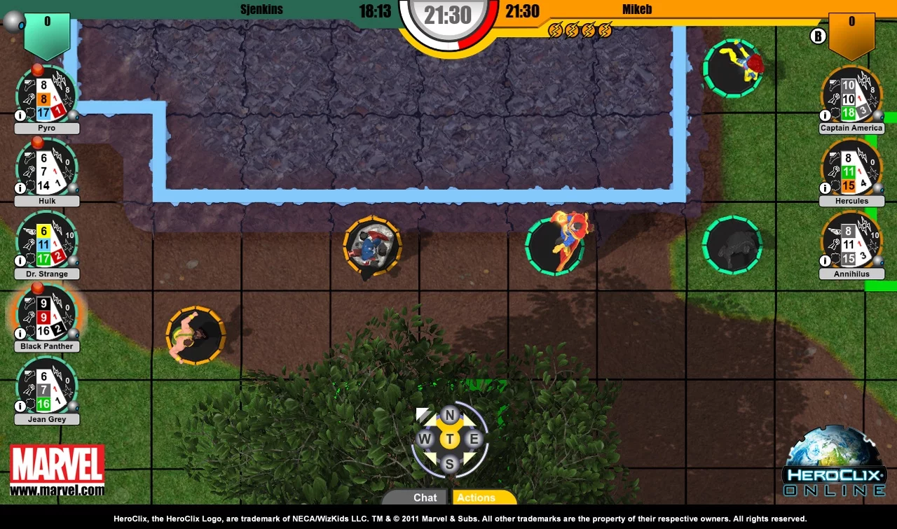 Изображение игры: HeroClix Online