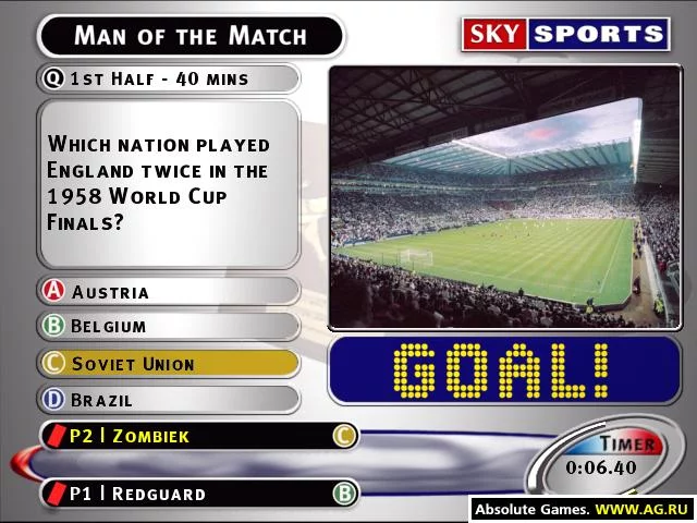 Изображение игры: Sky Sports Football Quiz