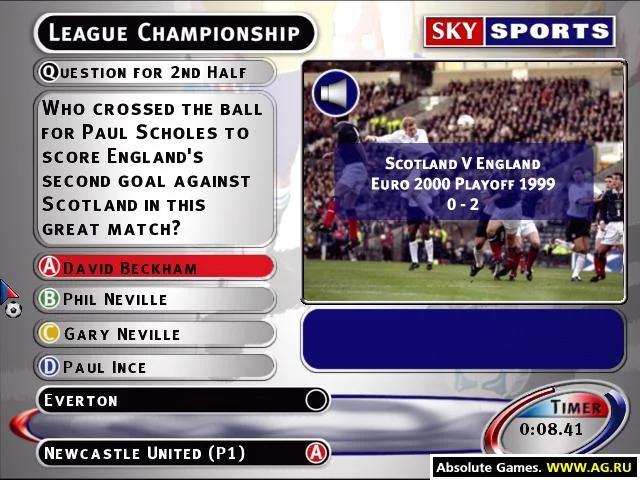 Изображение игры: Sky Sports Football Quiz