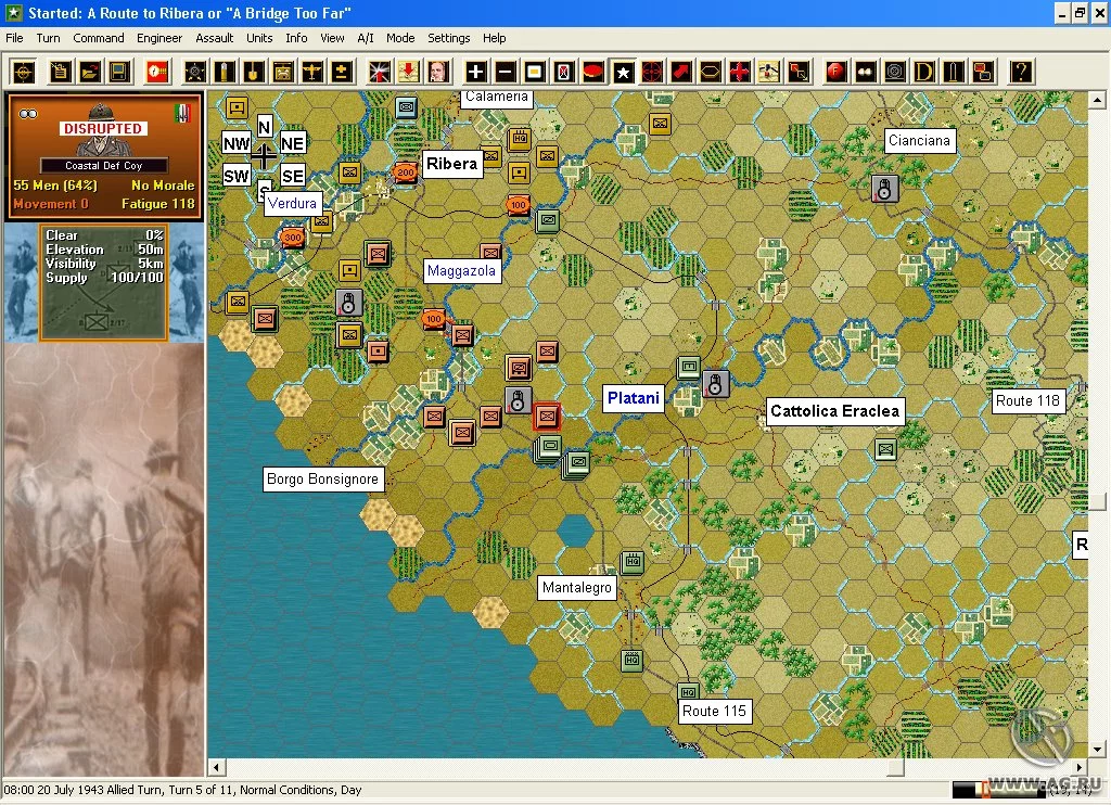 Изображение игры: Panzer Campaigns: Sicily '43