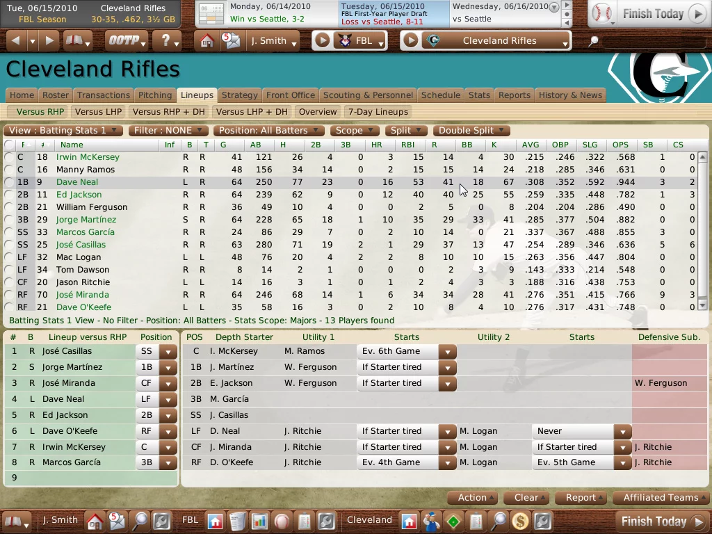 Изображение игры: Out of the Park Baseball 11