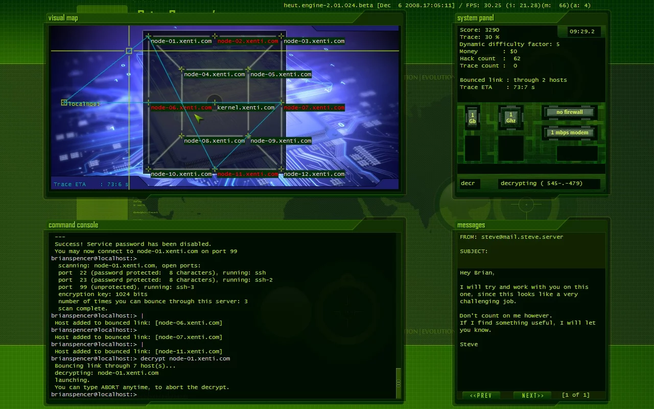 Изображение игры: Hacker Evolution Untold