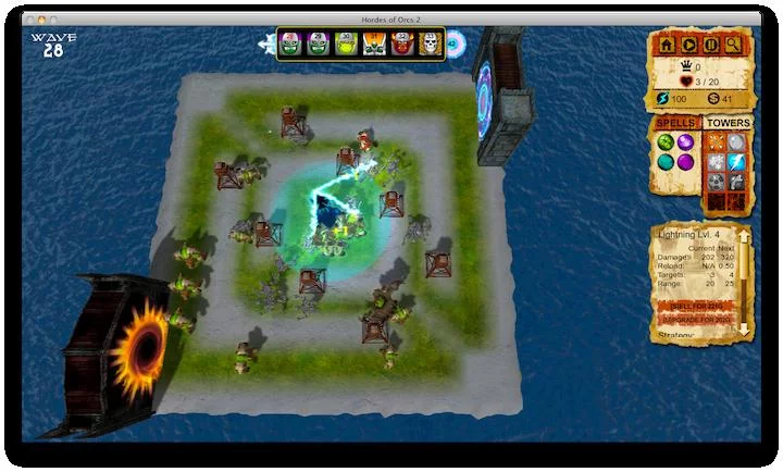 Изображение игры: Hordes of Orcs 2