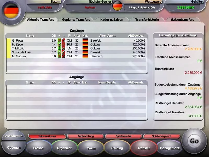 Изображение игры: Anstoss 2005