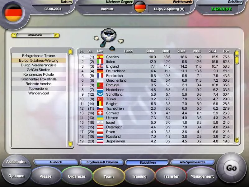 Изображение игры: Anstoss 2005