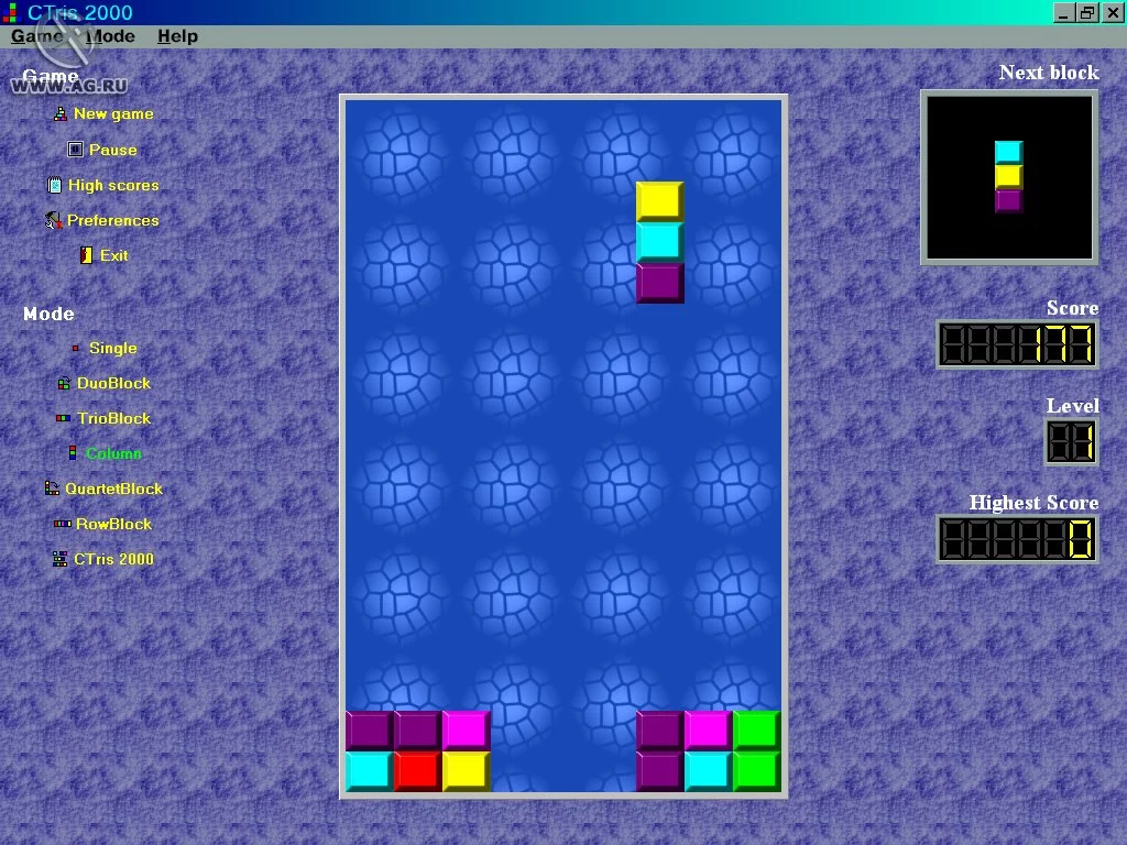 Изображение игры: CTris 2000