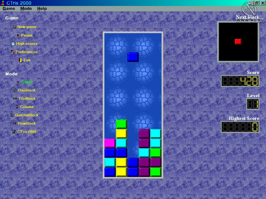 Изображение игры: CTris 2000