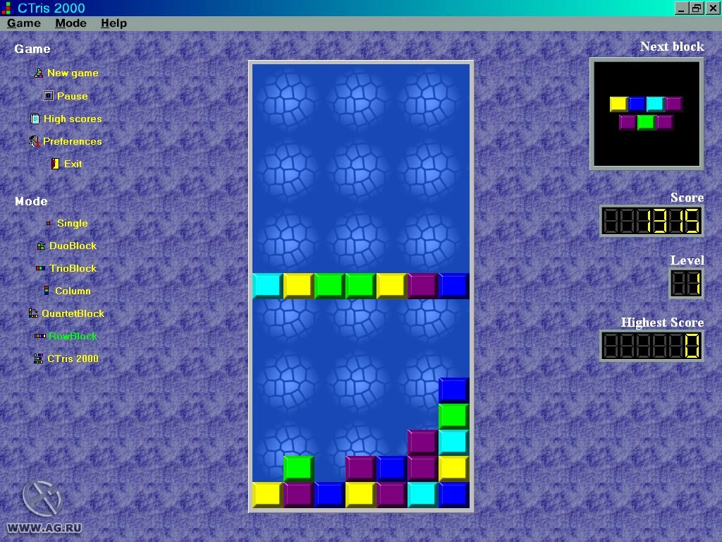 Изображение игры: CTris 2000
