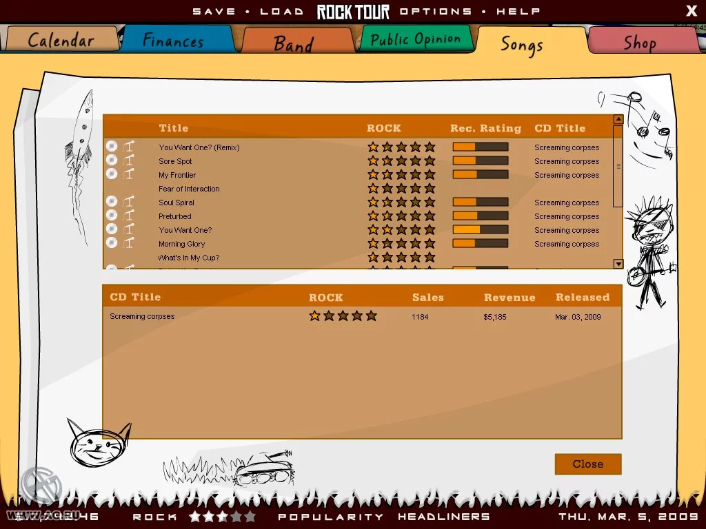 Изображение игры: Rock Tour Tycoon