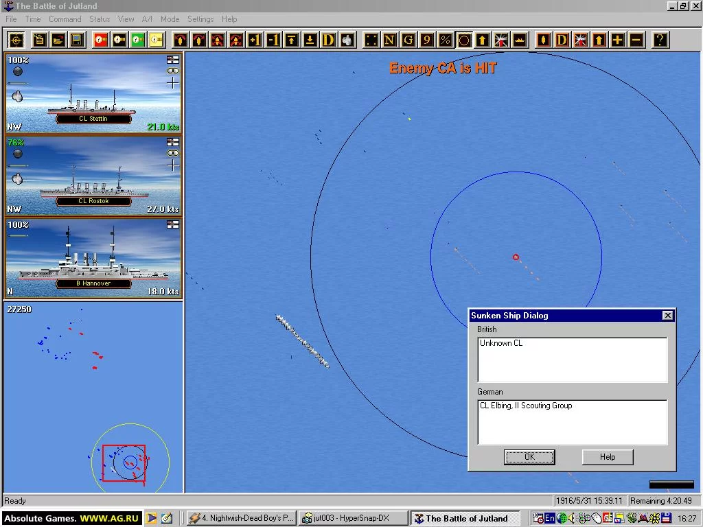 Изображение игры: Naval Campaigns 1: Jutland